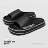 Feslishoet Women Letter Slippers Beach Slides Solid Color Mens Thick Sole Indoor Bathroom Anti Slip Shoes Summer Couple Sandals