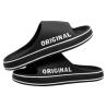 Feslishoet Women Letter Slippers Beach Slides Solid Color Mens Thick Sole Indoor Bathroom Anti Slip Shoes Summer Couple Sandals