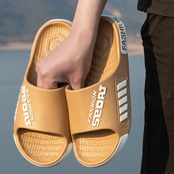 Men Slippers Summer Flat Sole Home Slippers For Women Man Open Toe Trend Slides Couple Light Beach Shoes Sandals