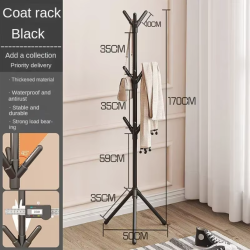 Clothes and Hats Rack Floor To Floor Bedroom Coat Hook Bedroom Vertical Tree Branch Shape Holder Hat Scarf Handbag Storage Hange
