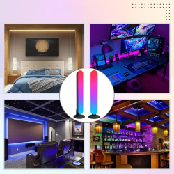 RGB Pickup Light Music Rhythm Lights Upgraded USB Rechargeable Model Christmas Decoration Desktop RGB Light Bar Music Rhythm