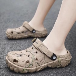 Summer Men's Sandals New Home Garden Shoes Comfortable and Lightweight Men Slippers Non-Slip Soft Bottom Flip Flop Sandals