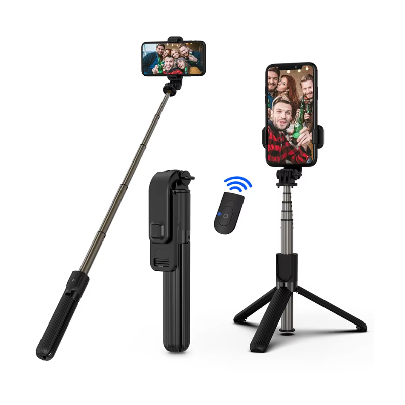 H1 Wireless Bluetooth Selfie Stick tripod monopod stand Phone holder for Outdoor travel 3 IN 1