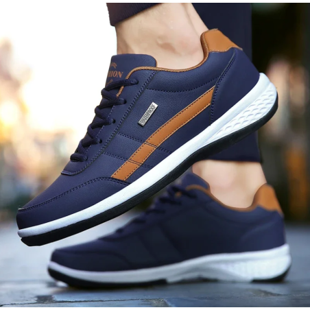 Shoes for Men Leather Sneaker Waterproof Casual Comfortable Men's Sneaker Lace Up Footwear Vulcanized Man Shoe