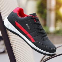 Shoes for Men Leather Sneaker Waterproof Casual Comfortable Men's Sneaker Lace Up Footwear Vulcanized Man Shoe