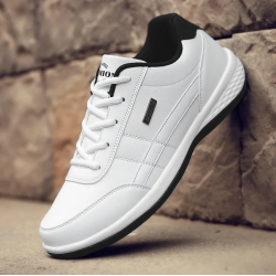 Shoes for Men Leather Sneaker Waterproof Casual Comfortable Men's Sneaker Lace Up Footwear Vulcanized Man Shoe
