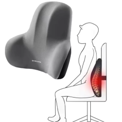 Memory Foam Lumbar Back Cushion for Car Office Gaming Chairs and Postpartum Waist Support Multi Functional Pain Relief Pillow