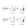 Memory Foam Lumbar Back Cushion for Car Office Gaming Chairs and Postpartum Waist Support Multi Functional Pain Relief Pillow