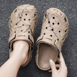 Summer Men's Sandals New Home Garden Shoes Comfortable and Lightweight Men Slippers Non-Slip Soft Bottom Flip Flop Sandals