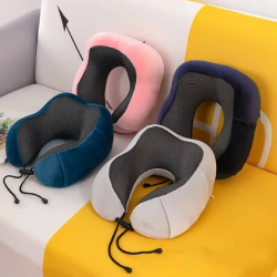 U Shaped Memory Foam Neck Pillows Soft Travel Pillow Massage Neck Pillow Sleeping Airplane Pillow Cervical Healthcare Bedding