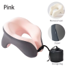 Travel Neck Pillow Memory Foam U-shaped Pillow Snail Style Travel Neck Support Portable Adjustable Soft Noon Break Sleep Pillows