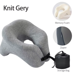 Travel Neck Pillow Memory Foam U-shaped Pillow Snail Style Travel Neck Support Portable Adjustable Soft Noon Break Sleep Pillows