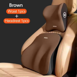 New Car Lumbar Support Pillow Memory FoamAuto Neck Pillow Waist Support Removable Washable Backrest Universal Vehicle Cushion