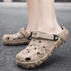 Summer Men's Sandals New Home Garden Shoes Comfortable and Lightweight Men Slippers Non-Slip Soft Bottom Flip Flop Sandals