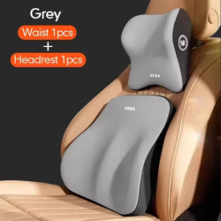New Car Lumbar Support Pillow Memory FoamAuto Neck Pillow Waist Support Removable Washable Backrest Universal Vehicle Cushion