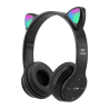 P47M Wireless Headphone Flash Light Cute Cat Ears Fone with Mic Control LED Stereo Music Helmet Phone Bluetooth Headset Gift