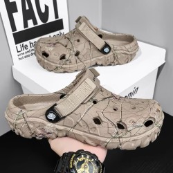 Summer Men's Sandals New Home Garden Shoes Comfortable and Lightweight Men Slippers Non-Slip Soft Bottom Flip Flop Sandals