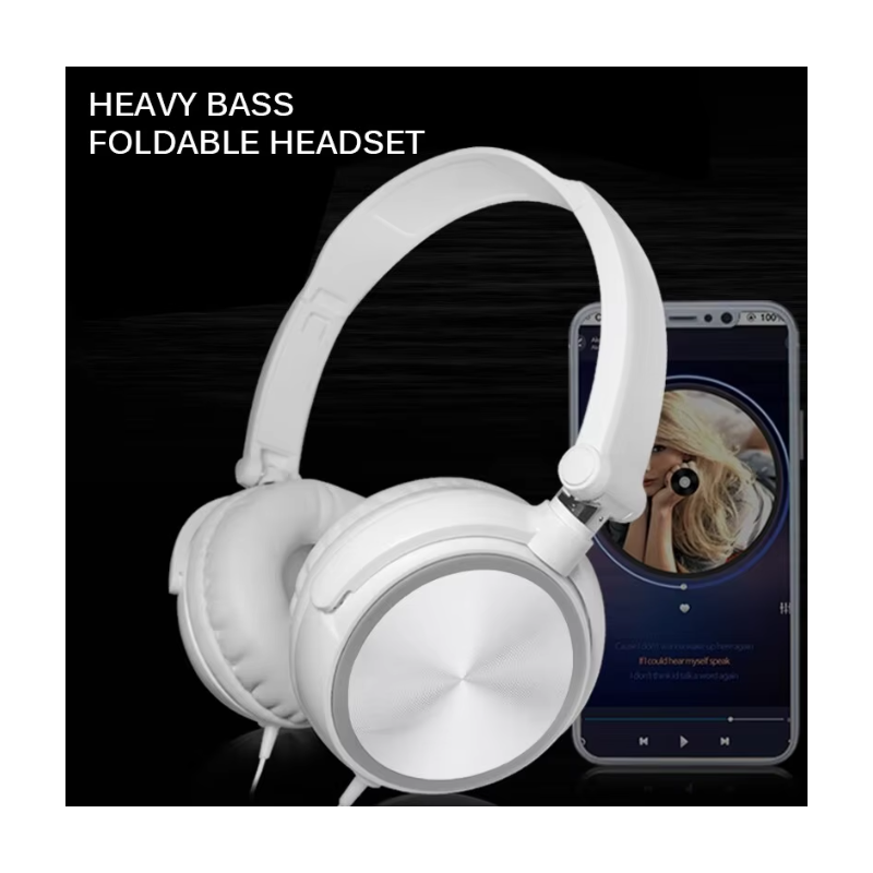 Wired Headphones 3 5mm Bass Stereo Foldable With Microphone Adjustable Headphones Suitable For Pc Mp3 Mobile Headphones Wired Headphones 3 5mm Bass Stereo Foldable With Microphone Adjustable Headphones Suitable For Pc Mp3 Mobile Headphones