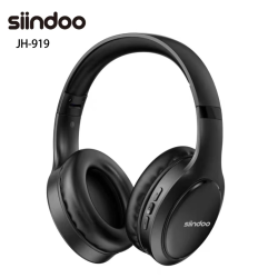 Siindoo JH919 Wireless Bluetooth Headphones Foldable Stereo Earphones Super Bass Noise Reduction Mic For Laptop PC TV
