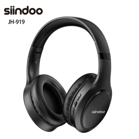 Siindoo JH919 Wireless Bluetooth Headphones Foldable Stereo Earphones Super Bass Noise Reduction Mic For Laptop PC TV