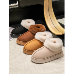 Women's Fashion Snow Boots Fluffy Plush Faux Fur Soft Slippers Winter Indoor Comfortable Home men's Shoes