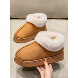 Women's Fashion Snow Boots Fluffy Plush Faux Fur Soft Slippers Winter Indoor Comfortable Home men's Shoes