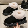 Women's Fashion Snow Boots Fluffy Plush Faux Fur Soft Slippers Winter Indoor Comfortable Home men's Shoes