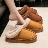 Fashion Women Fluffy Slippers for Autumn and Winter Indoor EVA Thick Sole Anti-Slip and Warm Unisex Slippers for Winter