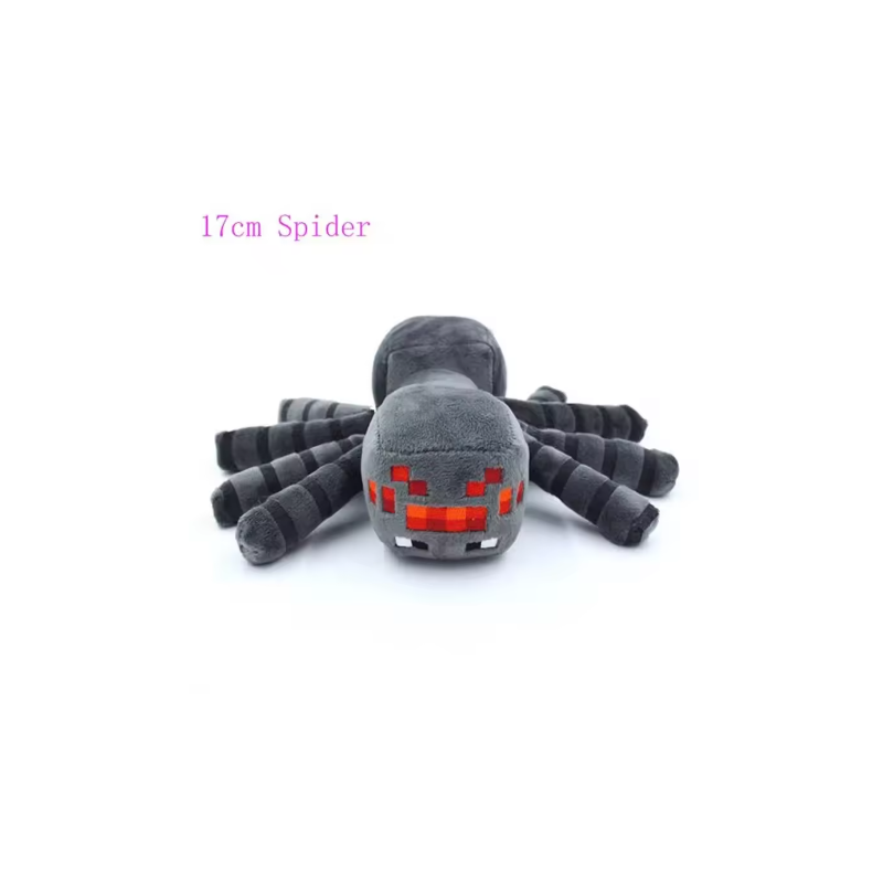 17cm Gray MC Spider Plush Stuffed Toys Game MC Spider Plush Soft Animals Toy Doll for Children Kids Gifts