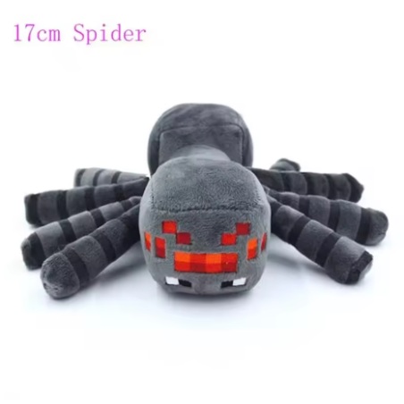17cm Gray MC Spider Plush Stuffed Toys Game MC Spider Plush Soft Animals Toy Doll for Children Kids Gifts