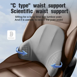The New Memory Foam Car Neck Pillow Protects the Lumbar Back, Supports the Breathable Headrest, Relieves Pressure, and Provides