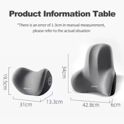 The New Memory Foam Car Neck Pillow Protects the Lumbar Back, Supports the Breathable Headrest, Relieves Pressure, and Provides