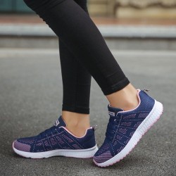 Women Casual Shoes Fashion Breathable Walking Mesh Flat Shoes Sneakers Women 2021 Gym Vulcanized Shoes White Female Footwear