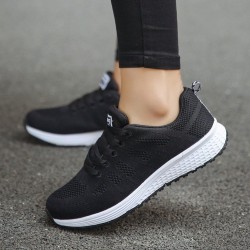 Women Casual Shoes Fashion Breathable Walking Mesh Flat Shoes Sneakers Women 2021 Gym Vulcanized Shoes White Female Footwear